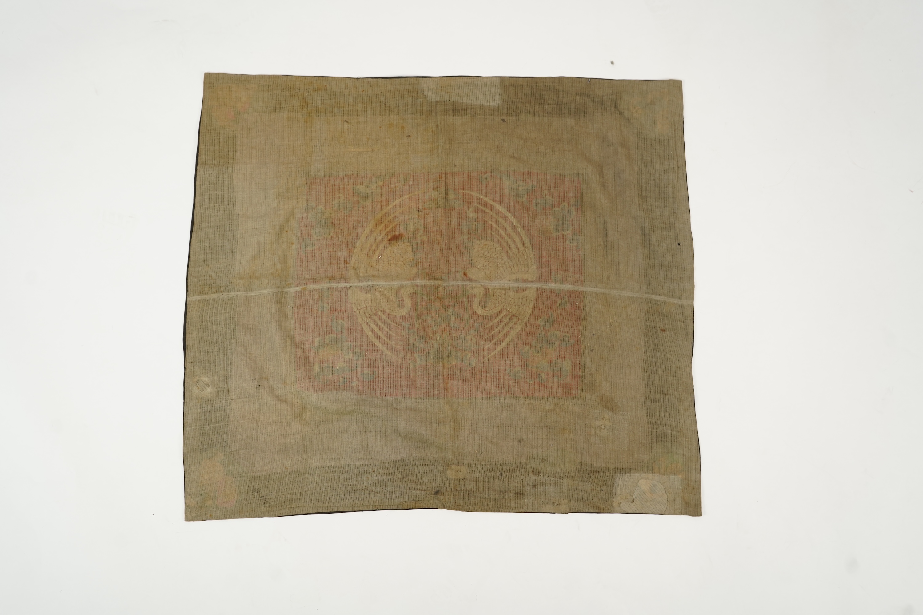 A Chinese embroidered silk ‘crane’ panel, early 20th century